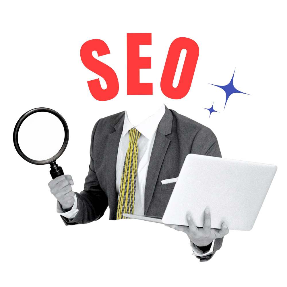 An artistic illustration of an SEO specialist.